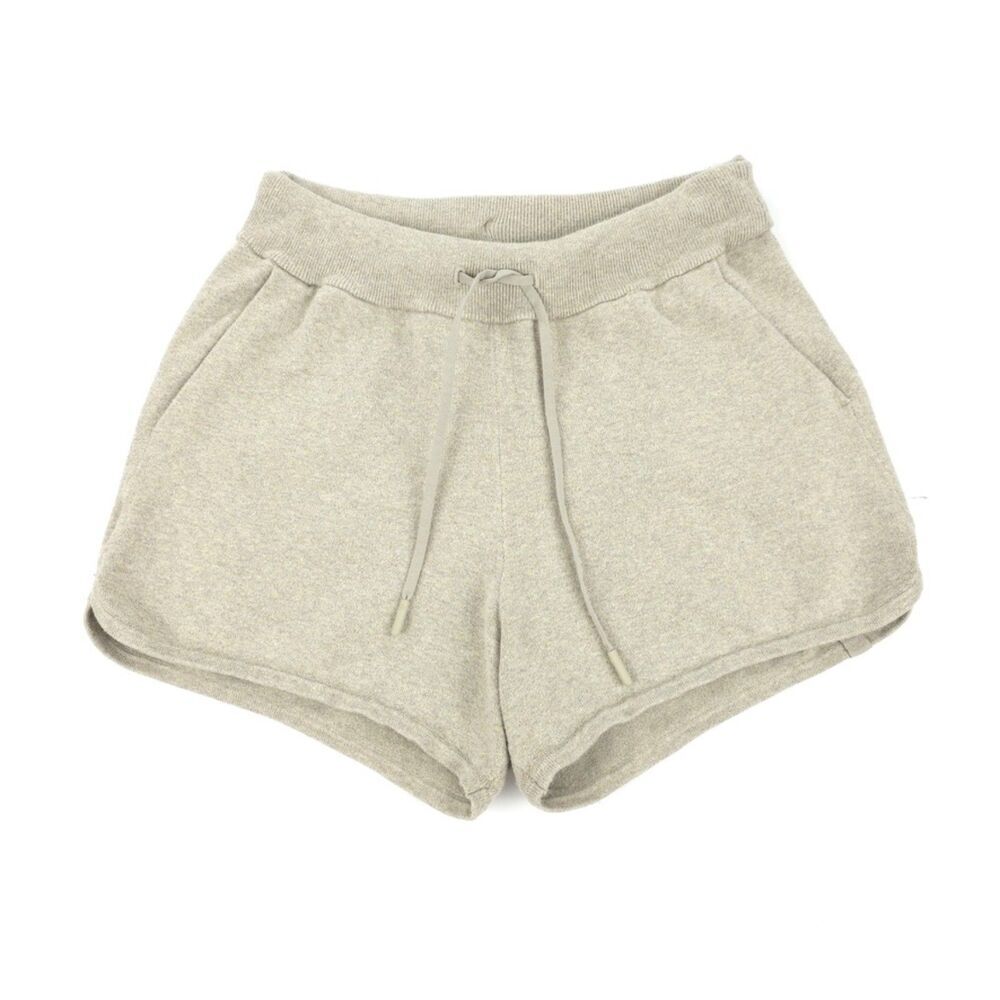 LULULEMON Cotton-Cashmere Knit High-Rise Short 4" Heathered Raw Linen Lounge 6